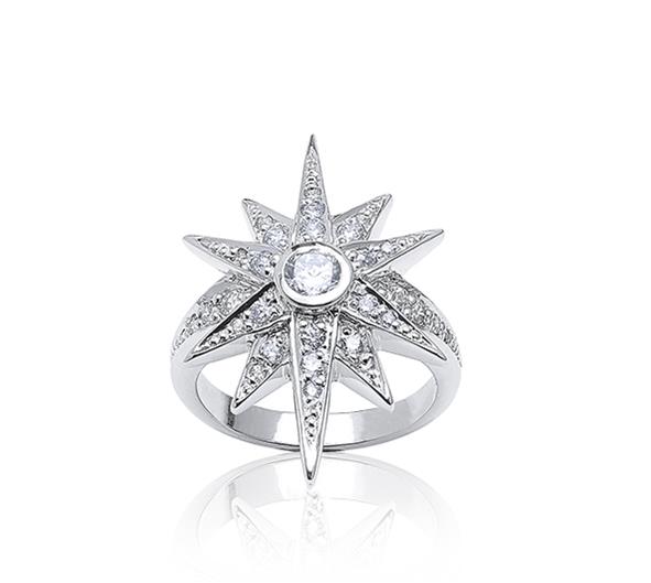 Anel Star Majestic – Prata 925 com Zircónias Cravadas